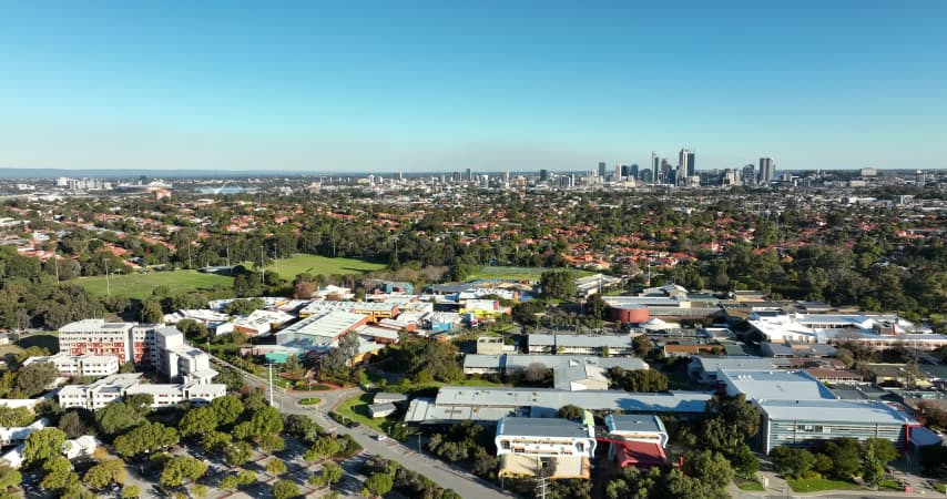 Aerial Image of MOUNT LAWLEY LOOKING BACK AT PERTH CBD