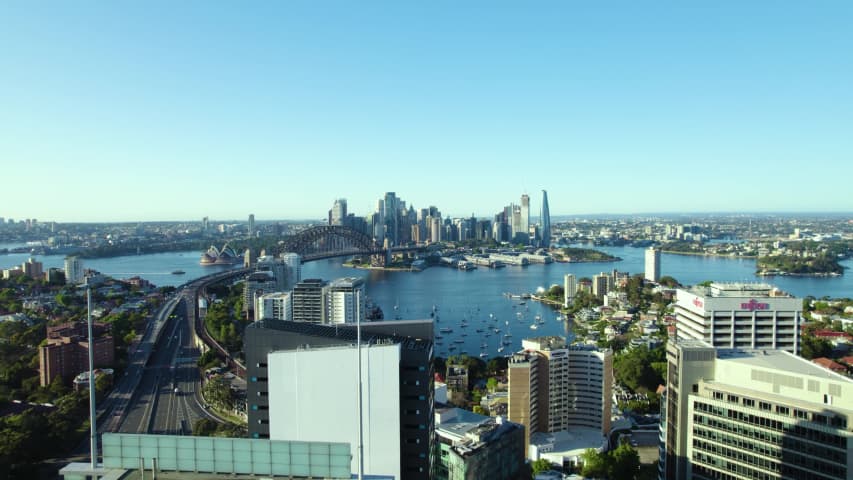 Aerial Image of LAVENDER BAY FROM NORTH SYDNEY