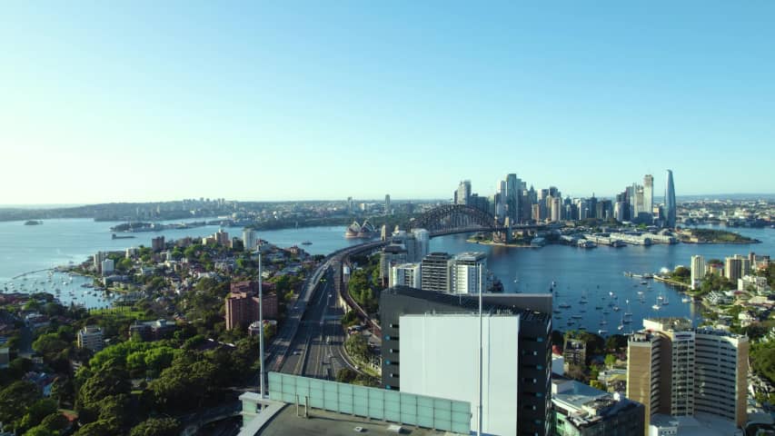 Aerial Image of NORTH SYDNEY TO THE CBD