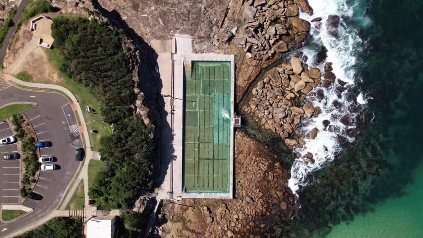 Aerial Image of FRESHWATER ROCKPOOL VERTICAL
