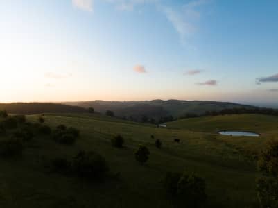 Aerial Image of COALVILLE SUNSET GIPPSLAND VICTORIA ROLLING HILLS