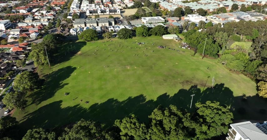 Aerial Image of HENDERSON PARK CAMBRIDGE FOOTBALL GAME