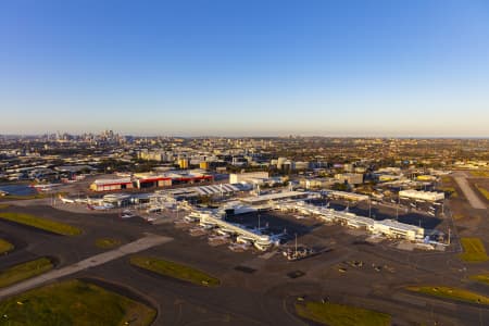 Aerial Image of SYDNEY AIRPORT DUSK