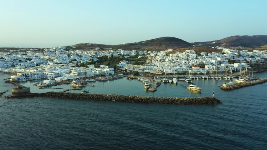 Aerial Image of NAOUSA PAROS GREECE