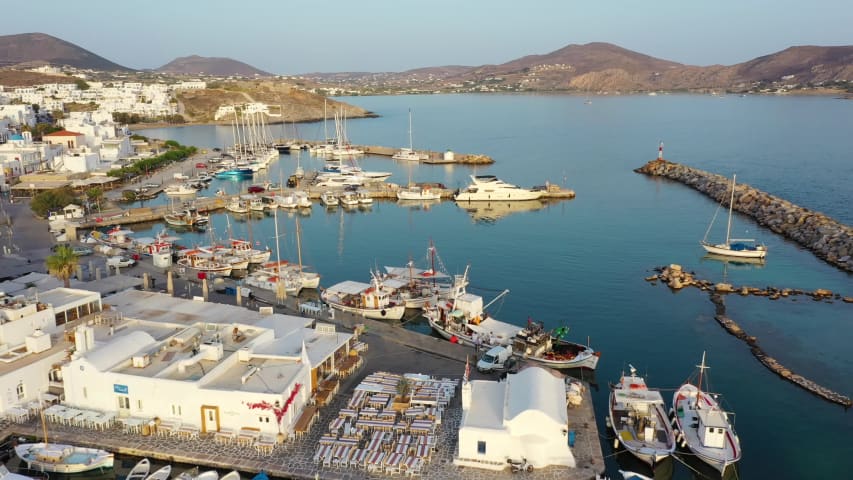 Aerial Image of NAOUSA HARBOUR GREECE