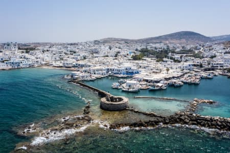 Aerial Image of NAOUSA FORT AND HARBOUR PAROS