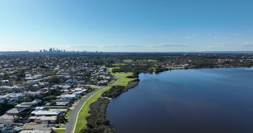 Aerial Image of SALTER POINT TOWARDS PERTH CBD
