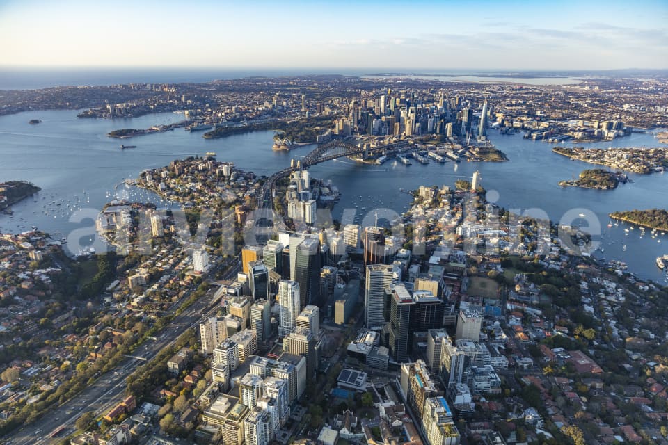 Aerial Image of North Sydney Early Morning