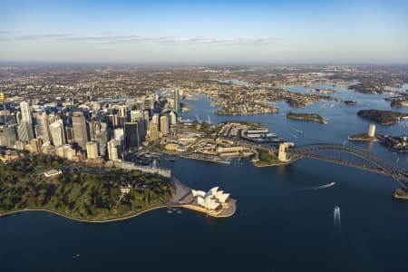 Aerial Image of SYDNEY HARBOUR BRIDGE AND OPERA HOUSE