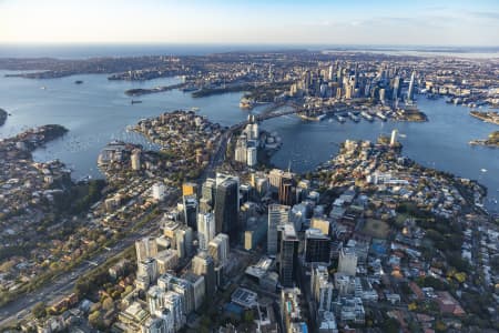 Aerial Image of NORTH SYDNEY EARLY MORNING