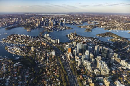 Aerial Image of NORTH SYDNEY EARLY MORNING