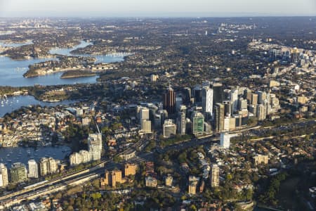 Aerial Image of NORTH SYDNEY EARLY MORNING