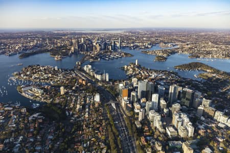Aerial Image of NORTH SYDNEY EARLY MORNING