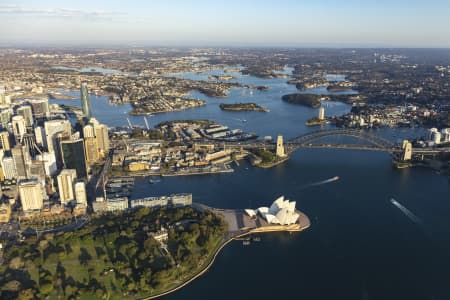 Aerial Image of SYDNEY HARBOUR BRIDGE AND OPERA HOUSE