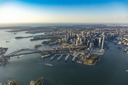 Aerial Image of WALSH BAY & MILLERS POINT EARLY MORNING