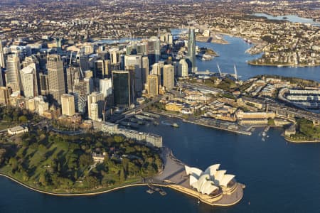 Aerial Image of SYDNEY CBD, OPERA HOUSE, THE ROCKS AND CIRCULAR QUAY