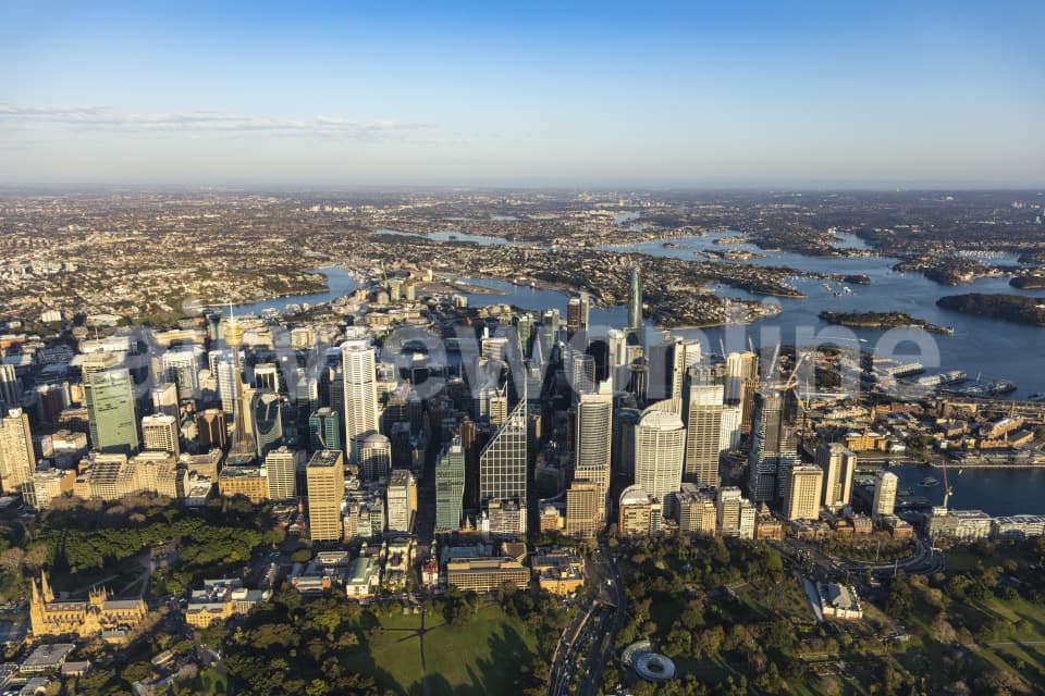 Aerial Image of Sydney Sunrise