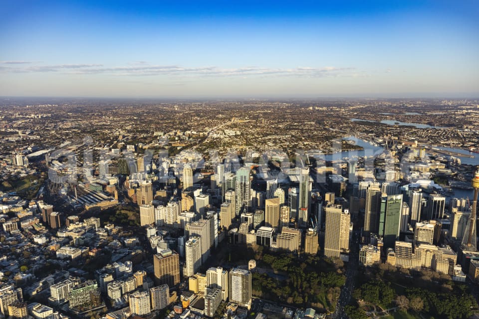 Aerial Image of Sydney CBD, Hyde Park