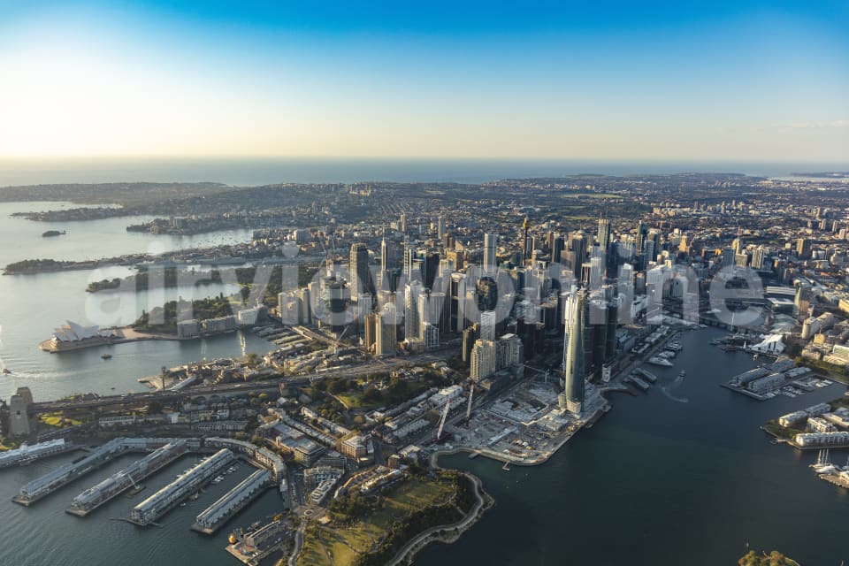 Aerial Image of Walsh Bay & Millers Point Early Morning