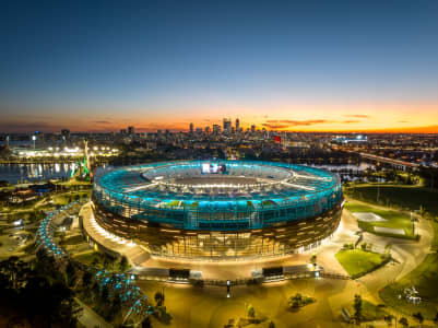 Aerial Image of BURSWOOD OPTUS STADIUM