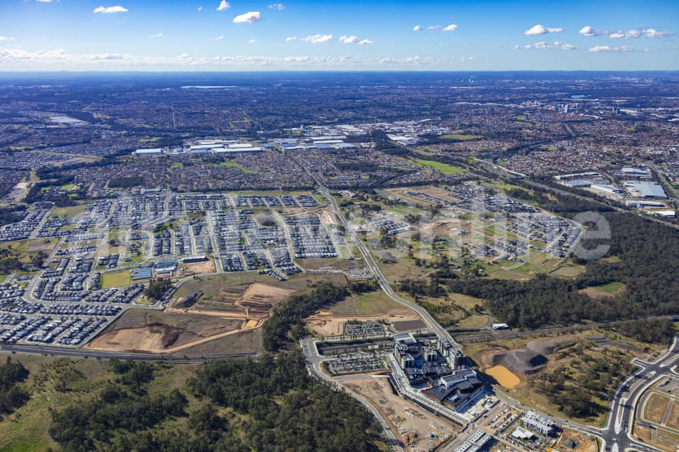 Aerial Image of Edmondson Park Station and Development