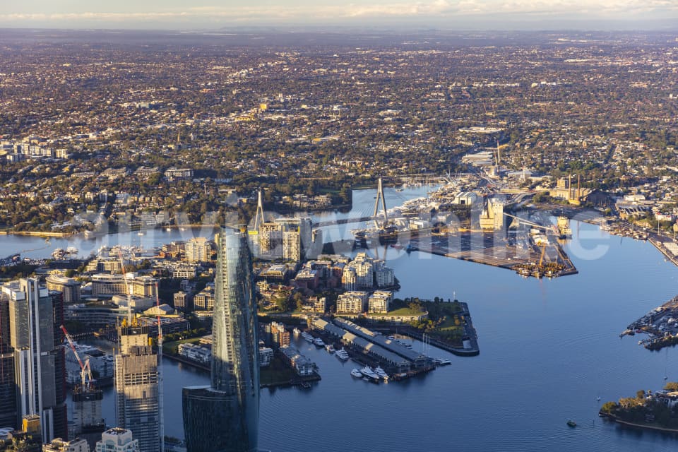 Aerial Image of Pyrmont Early Morning