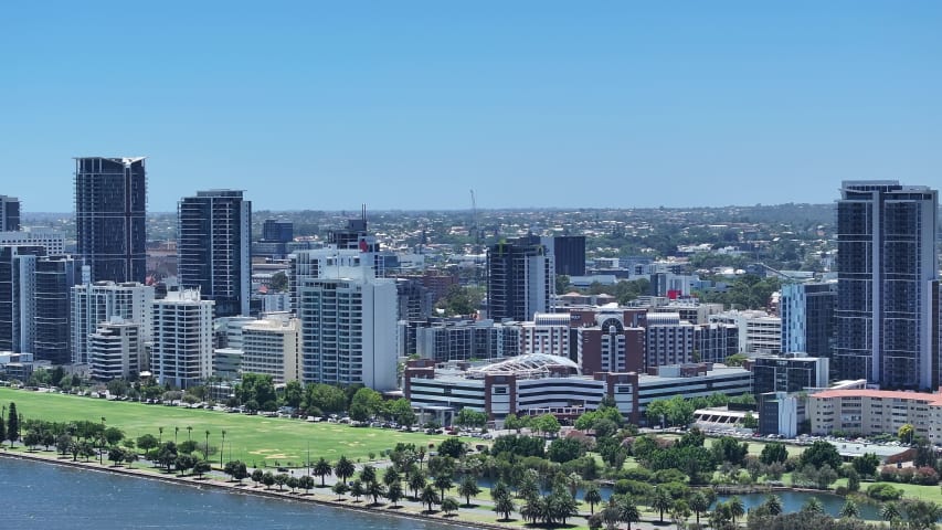 Aerial Image of EAST PERTH AND LANGLEY PARK