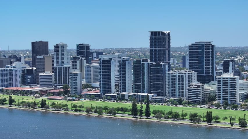 Aerial Image of LANGLEY PARK PERTH