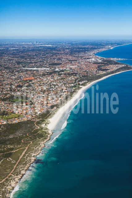 Aerial Image of Mullaloo towards Perth CBD
