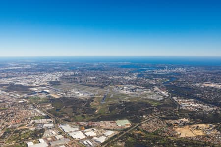 Aerial Image of PERTH AIRPORT TOWARDS PERTH CBD