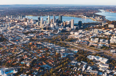 Aerial Image of WEST PERTH TOWARDS PERTH CBD