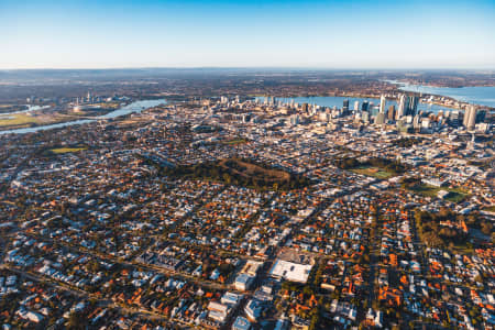 Aerial Image of NORTH PERTH FACING PERTH CBD