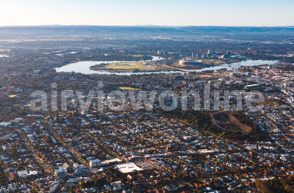 Aerial Image of North Perth facing Optus Stadium