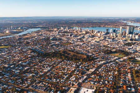 Aerial Image of NORTH PERTH FACING PERTH CBD