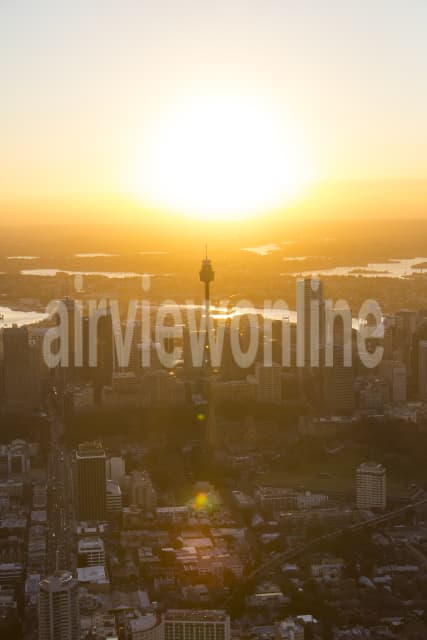 Aerial Image of Sydney Dusk
