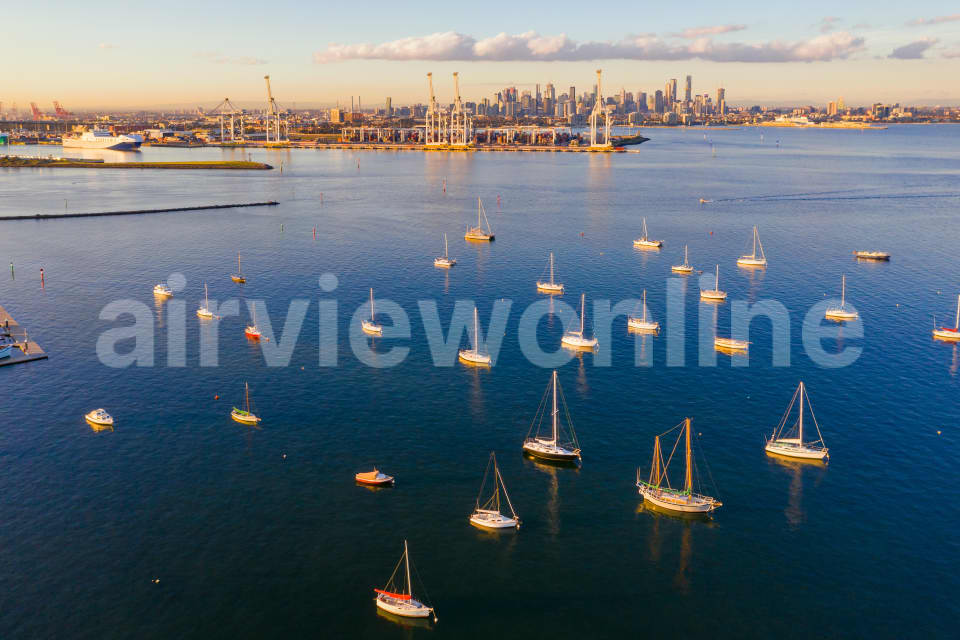 Aerial Image of Port Phillip Bay at Williamstown