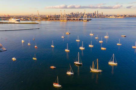 Aerial Image of PORT PHILLIP BAY AT WILLIAMSTOWN