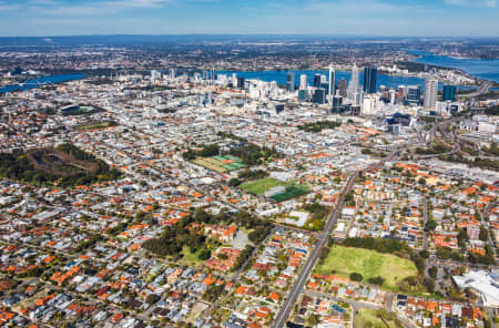 Aerial Image of WEST PERTH TO PERTH CBD