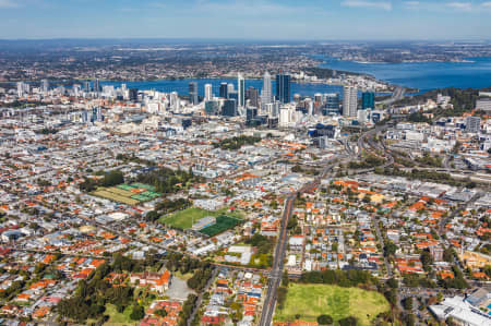 Aerial Image of WEST PERTH TO PERTH CBD