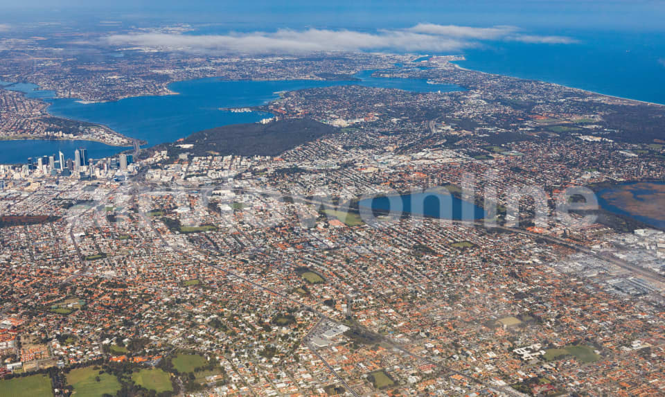 Aerial Image of Yokine facing Perth CBD