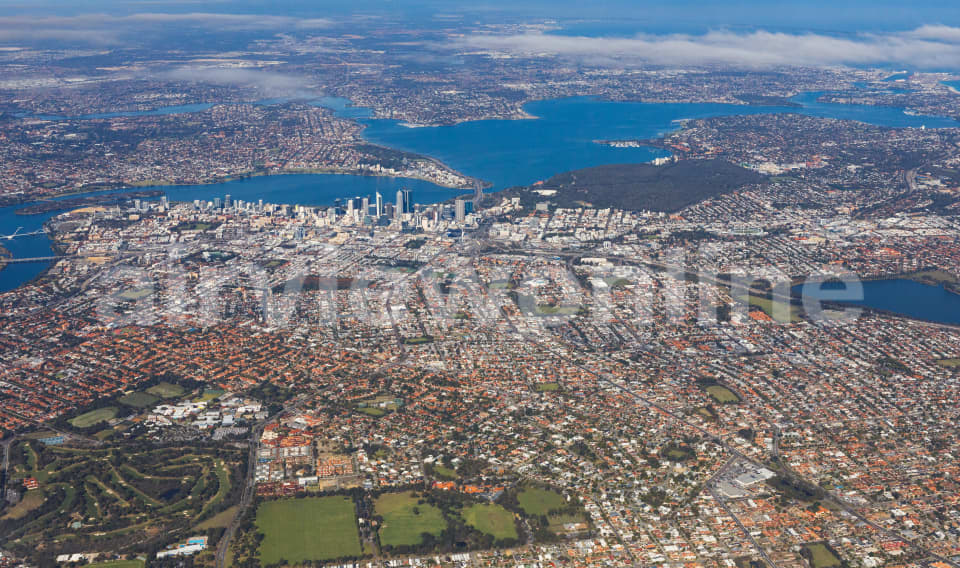 Aerial Image of Yokine facing Perth CBD