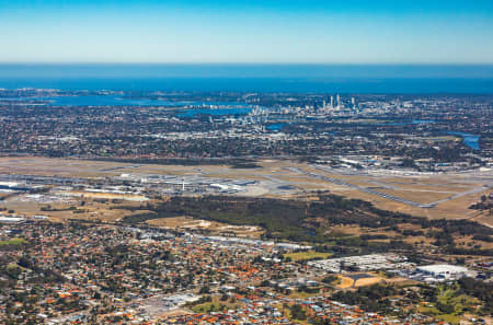 Aerial Image of HIGH WYCOMBE TOWARDS PERTH AIRPORT AND PERTH CBD