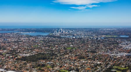 Aerial Image of KEWDALE FACING PERTH CBD
