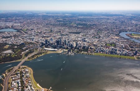 Aerial Image of PERTH CBD FROM SOUTH PERTH