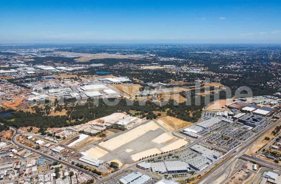 Aerial Image of MIdland Facing Perth CBD