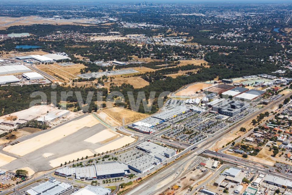 Aerial Image of MIdland Facing Perth CBD