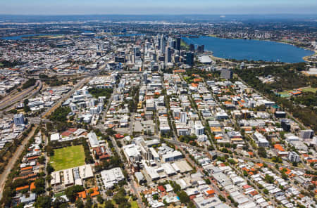 Aerial Image of WEST PERTH FACING PERTH CBD