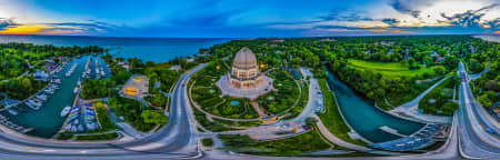 Aerial Image of BAHA\'I TEMPLE, WILMETTE, IL