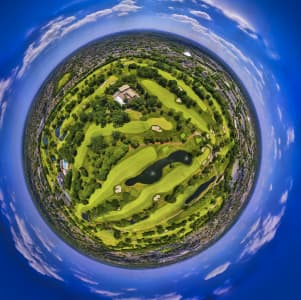 Aerial Image of RIDGEMOOR COUNTRY CLUB, HARWOOD HEIGHTS,IL