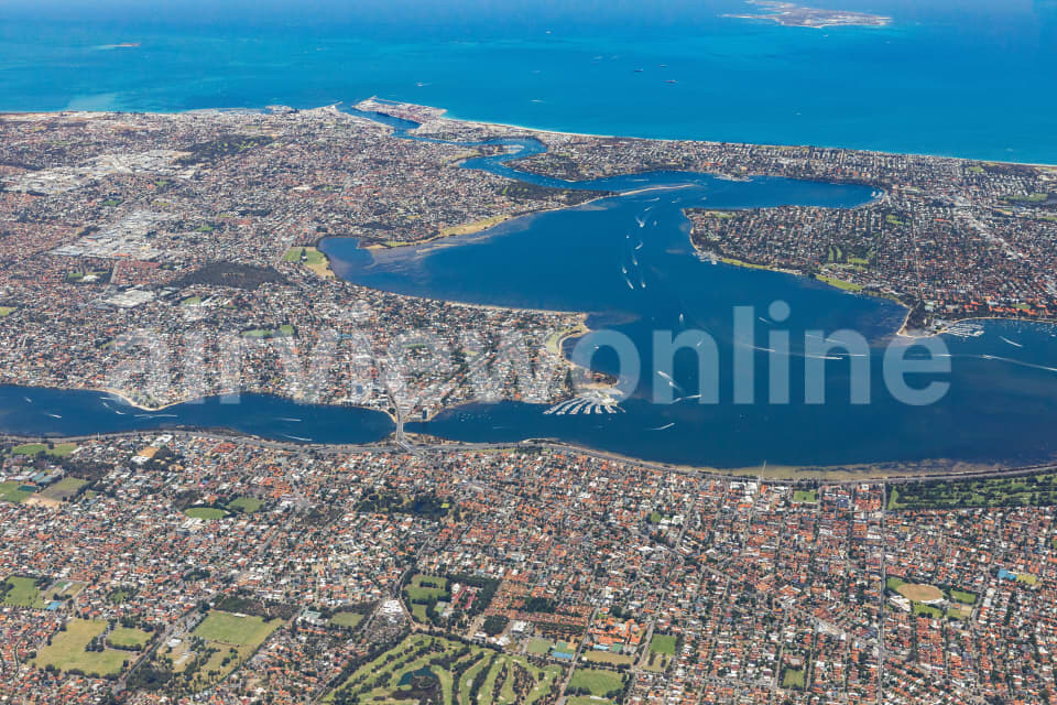 Aerial Image of Canning Bridge to Fremantle